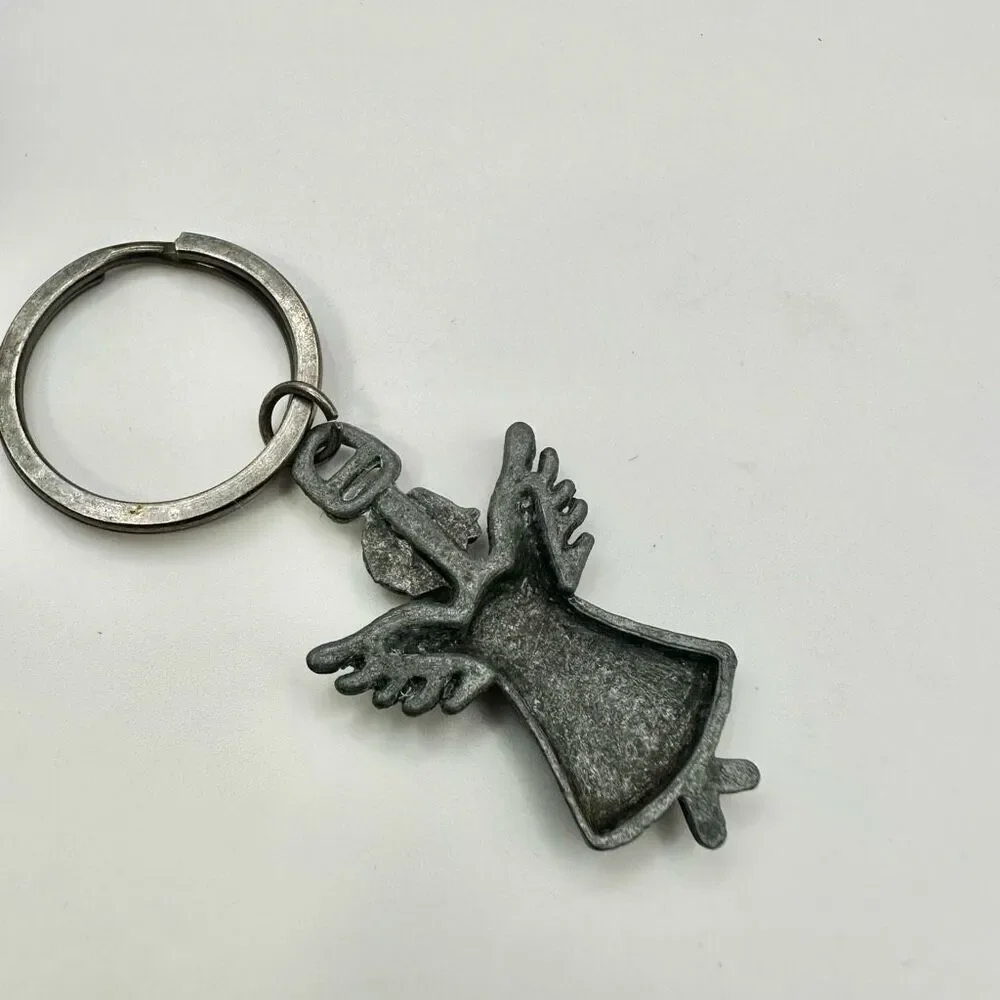 Vintage Angel pewter keychain